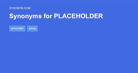 another word for placeholder.